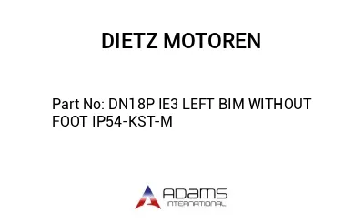 DN18P IE3 LEFT BIM WITHOUT FOOT IP54-KST-M