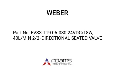EVS3.T19.05.080 24VDC/18W, 40L/MIN 2/2-DIRECTIONAL SEATED VALVE