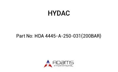 HDA 4445-A-250-031(200BAR)