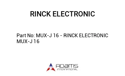 MUX-J 16 - RINCK ELECTRONIC MUX-J 16