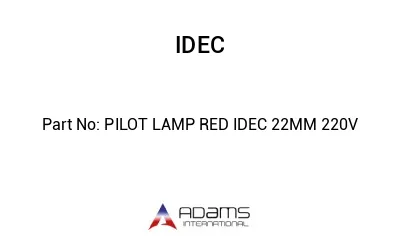 PILOT LAMP RED IDEC 22MM 220V