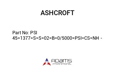 PSI 45=1377=S=S=02=B=0/5000=PSI=CS=NH -